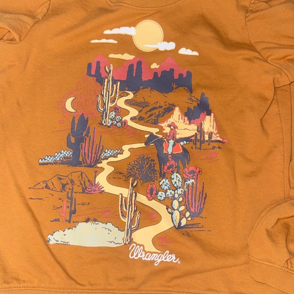 Wrangler Girls Desert Scene Crewneck Sweatshirt size large - bundle and save big - Picture 3 of 5